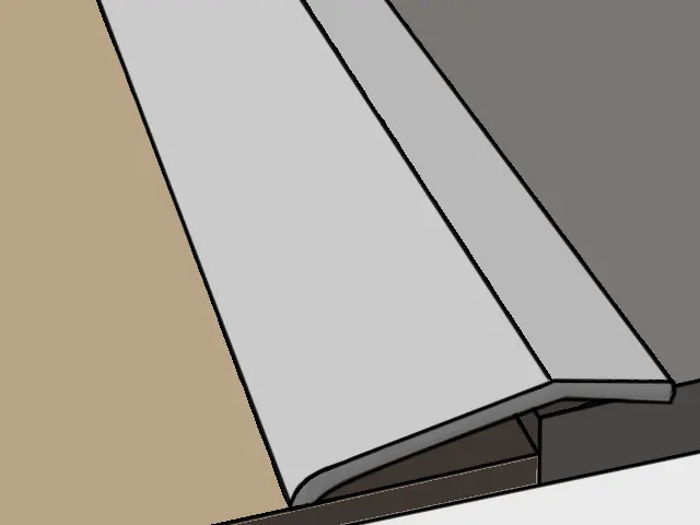 横から見た、への字アングルのイラスト